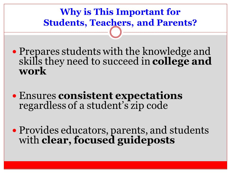 Why is This Important for Students, Teachers, and Parents.
