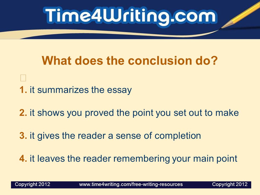Writing A Good Conclusion