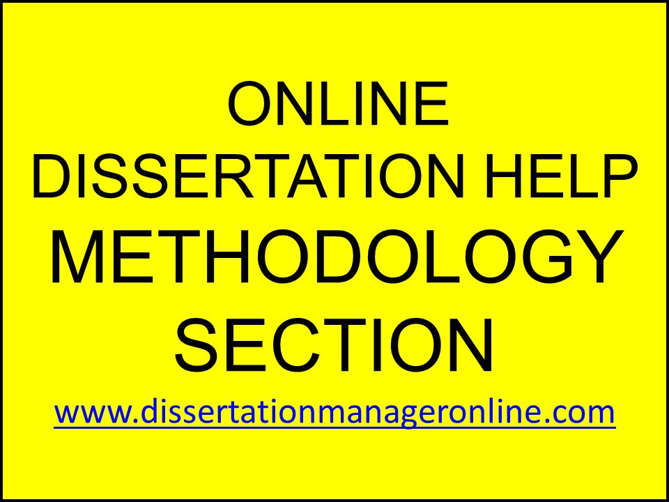 Dissertation Proposal Service Methodology Section