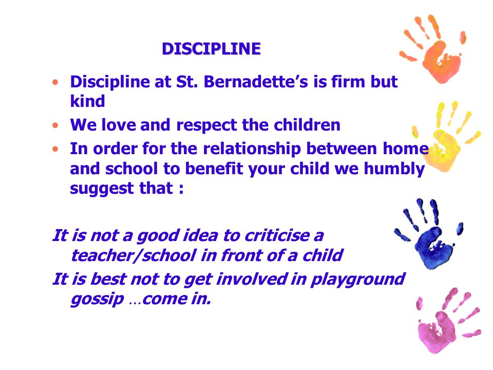 DISCIPLINE Discipline at St.
