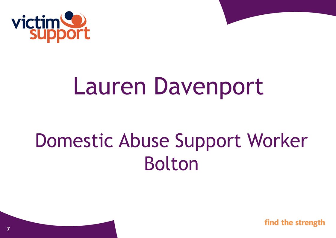 7 Lauren Davenport Domestic Abuse Support Worker Bolton