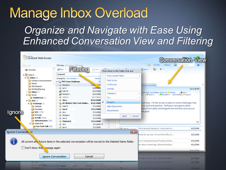 Organize and Navigate with Ease Using Enhanced Conversation View and Filtering