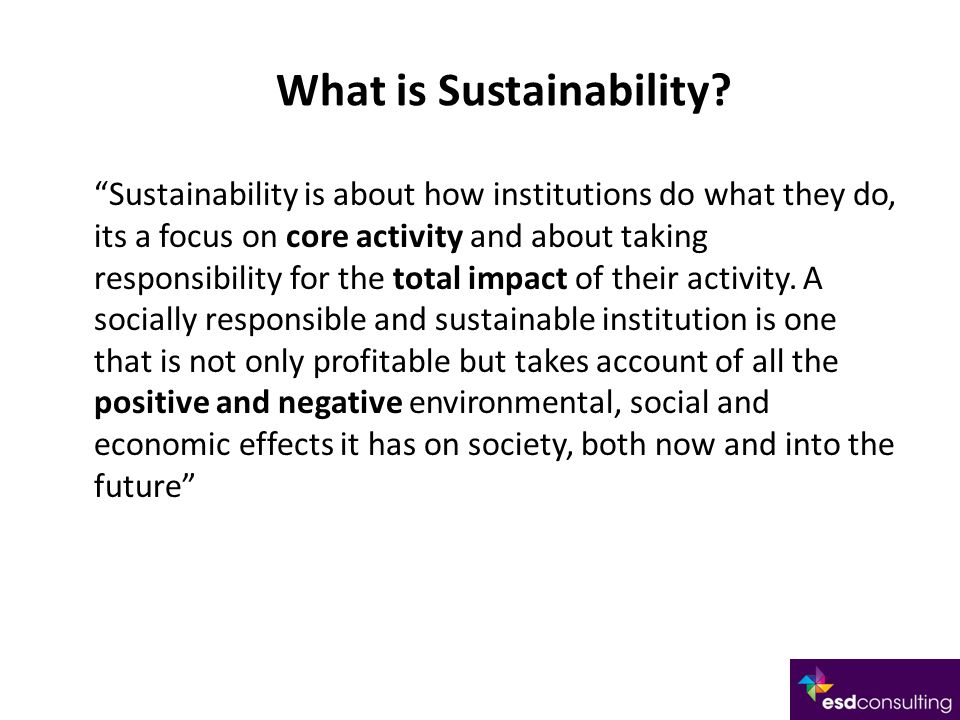 What is Sustainability.