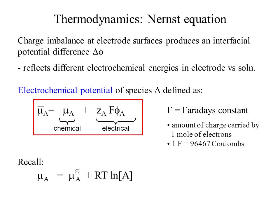 Debye Huckel Equation Assumptions And Critical Thinking Essay Z A F Chemicalelectrical Faradays Constant Amount Of Charge Carried By 1 Mole Electrons 96467 Coulombs Rt Ln Aa