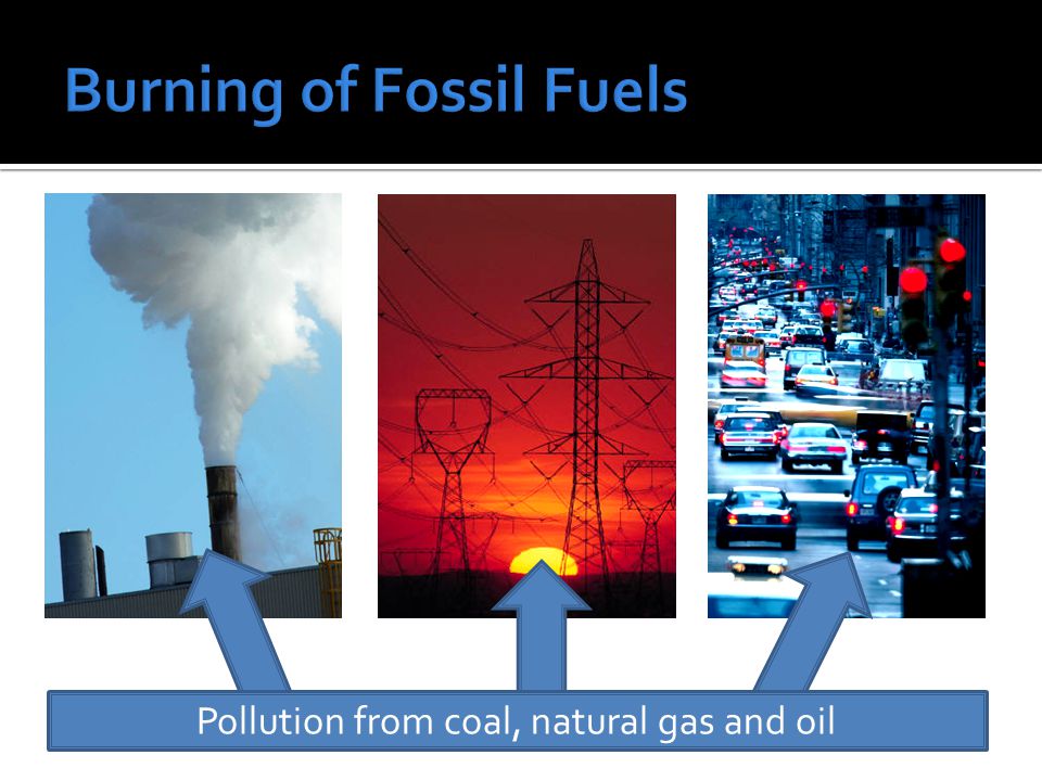 Pollution from coal, natural gas and oil