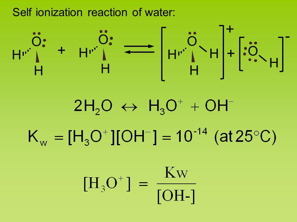 Self-Ionization Of Water Even the purest of water conducts electricity.
