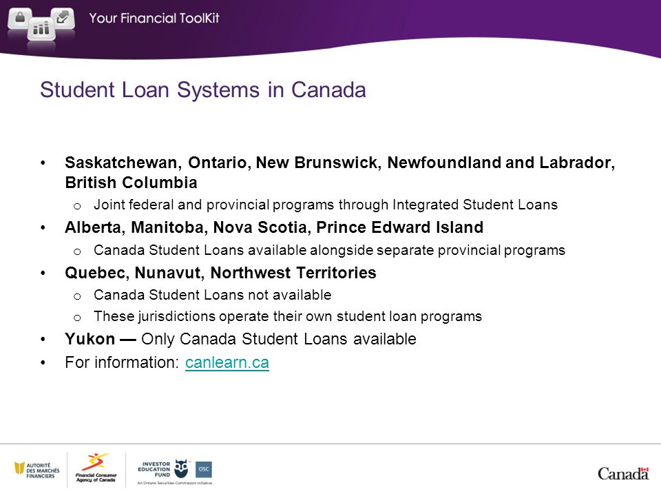 Canada Federal Student Loan Programs
