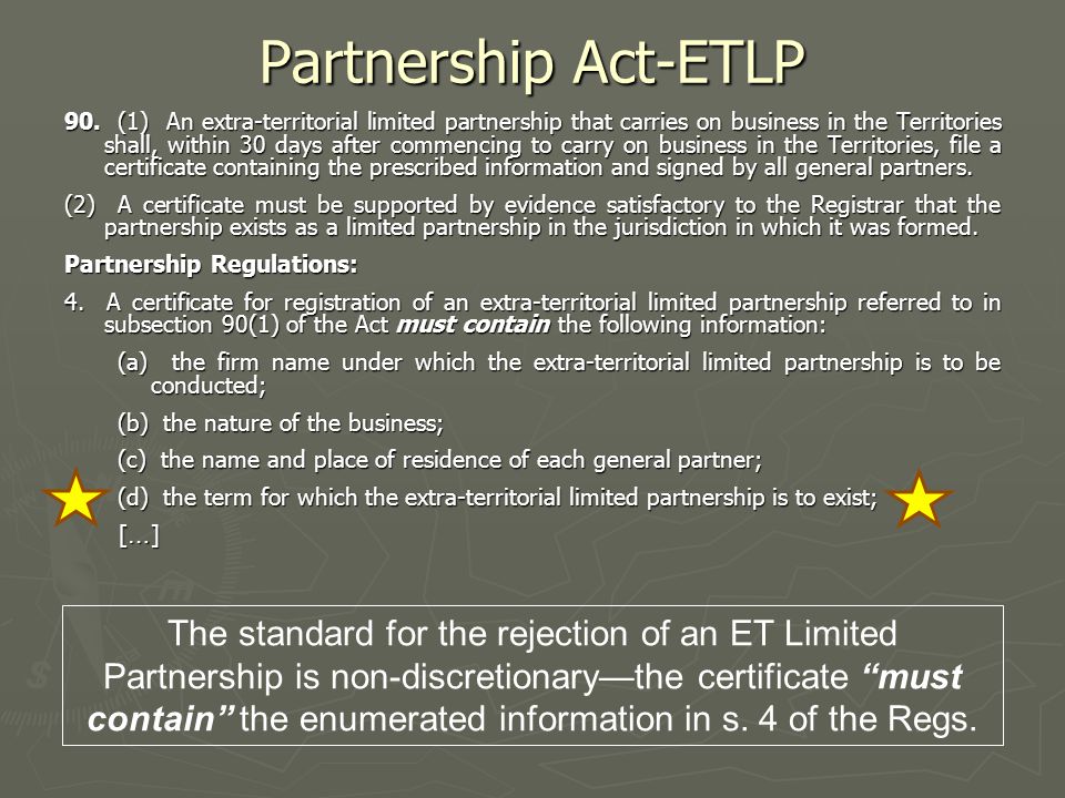 Partnership Act-ETLP 90.