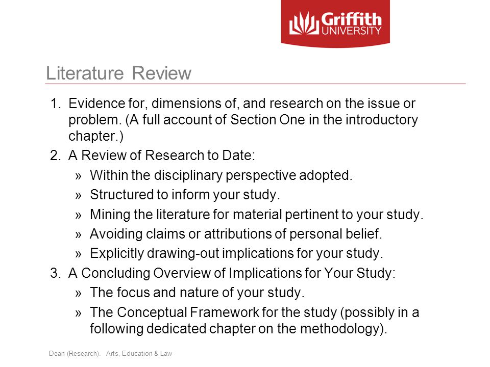 Legal literature review example
