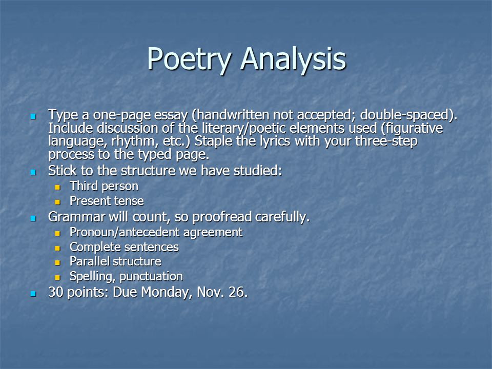 poem essay format poem essay format