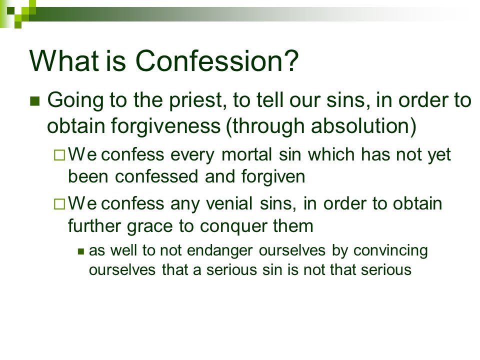 What is Confession.