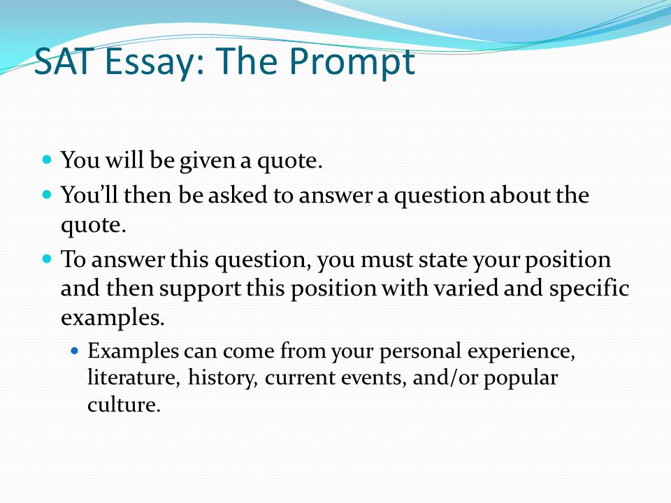 How to answer sat essay questions