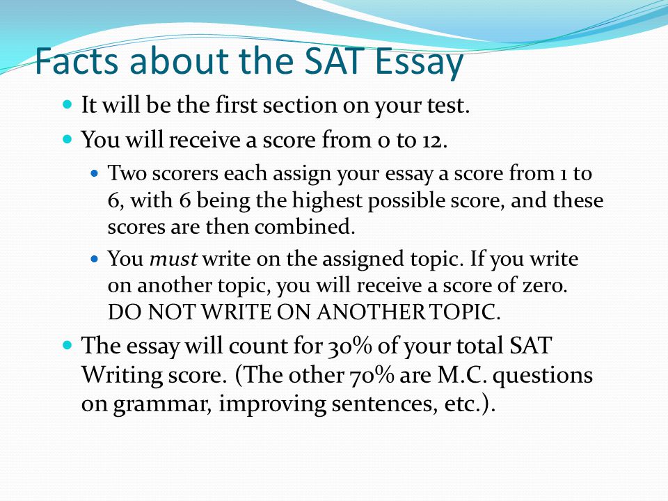 Sat writing score conversion with essay