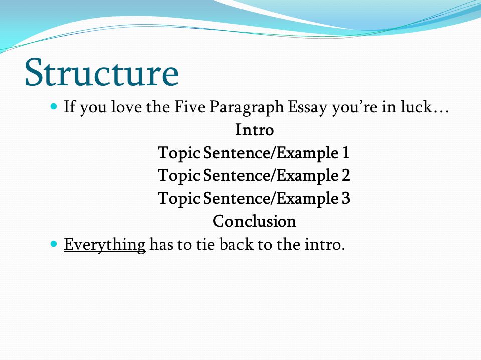 The Writing Process: Topic Sentences
