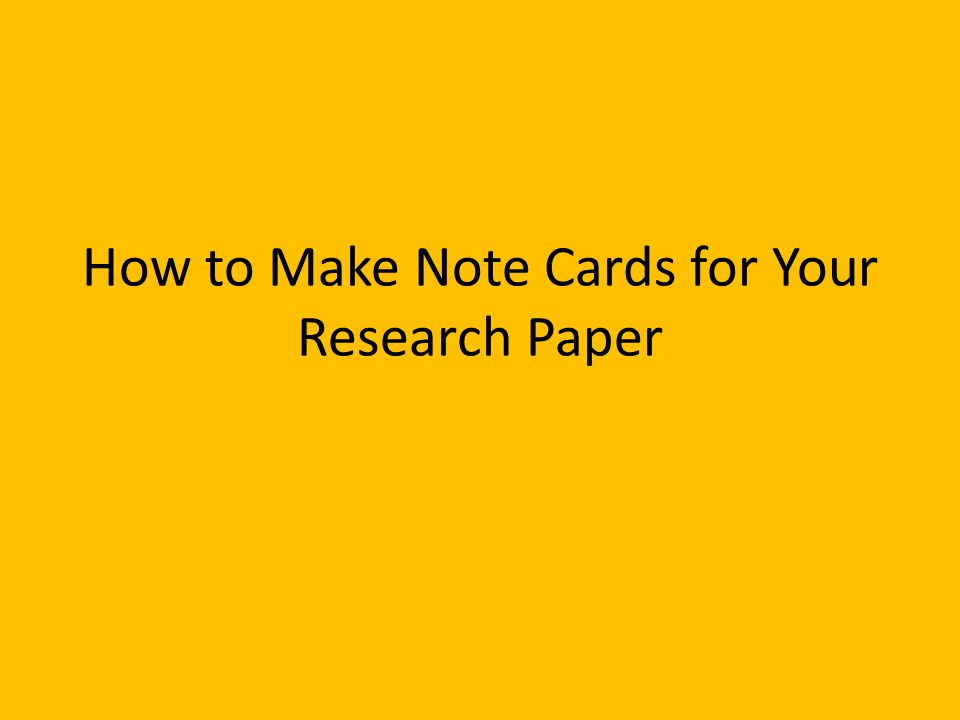how to make note cards