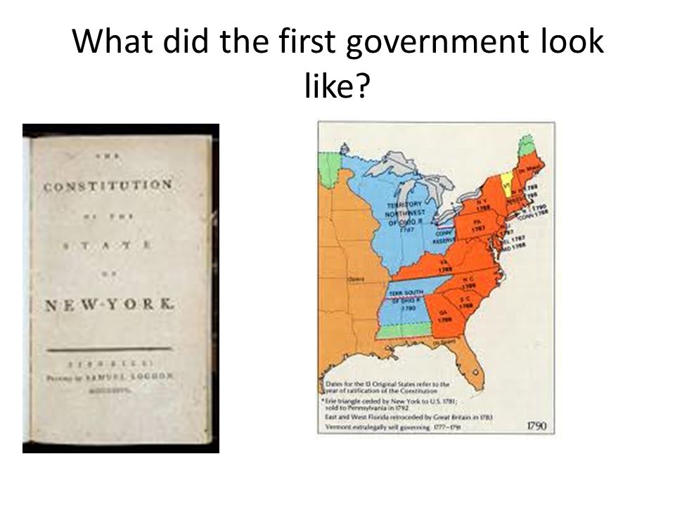 What did the first government look like