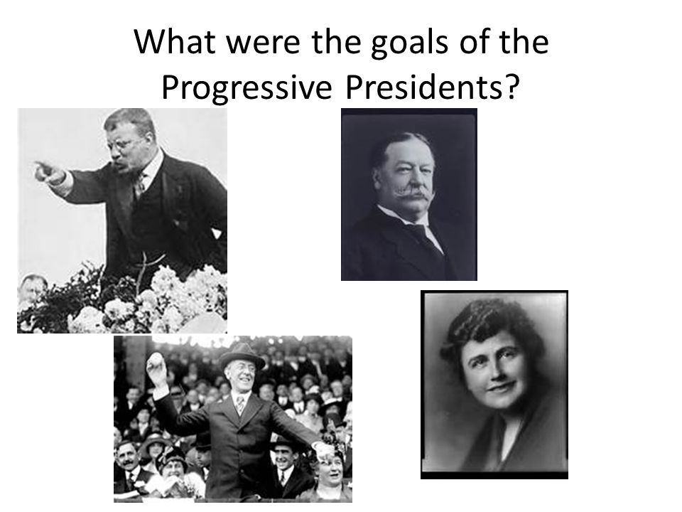 What were the goals of the Progressive Presidents