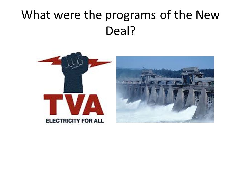 What were the programs of the New Deal