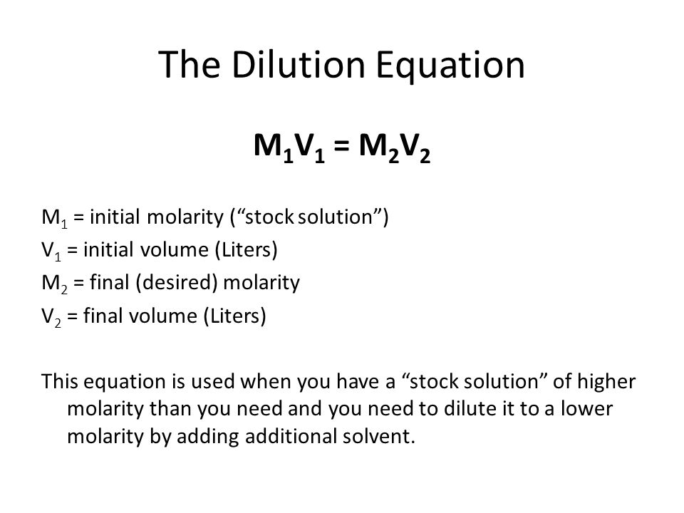 Image result for dilution equations