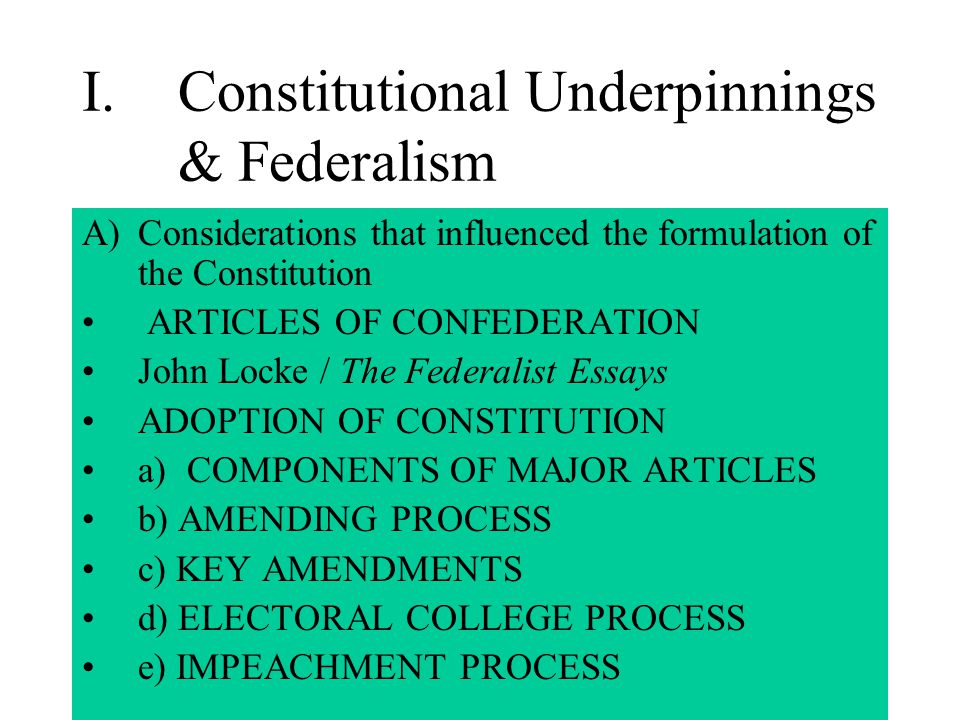 Federalism Essays