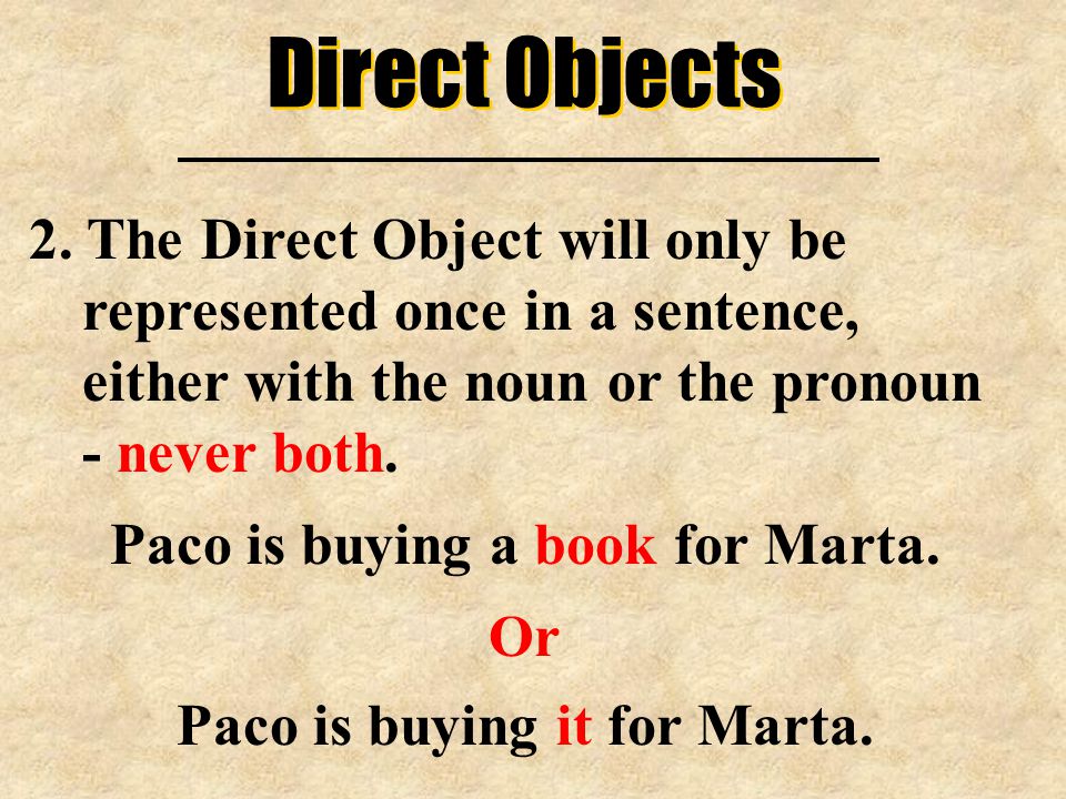 Direct Objects 2.