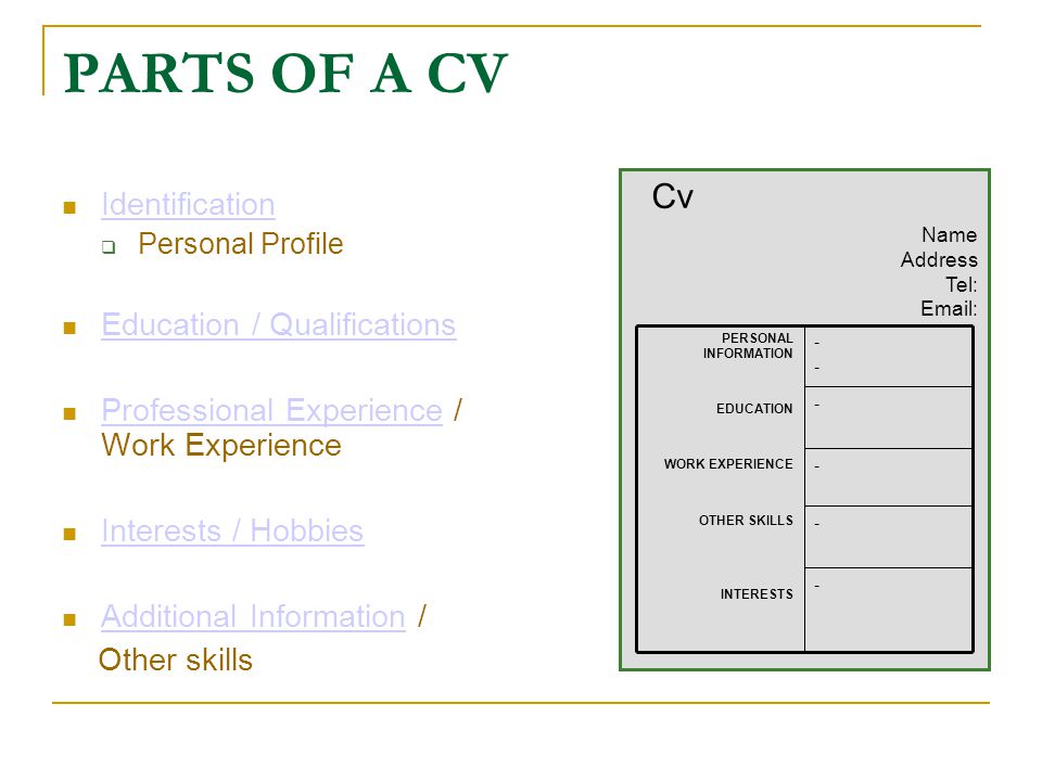other skills on cv