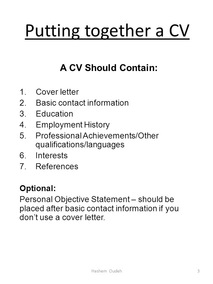 Putting personal references on a resume