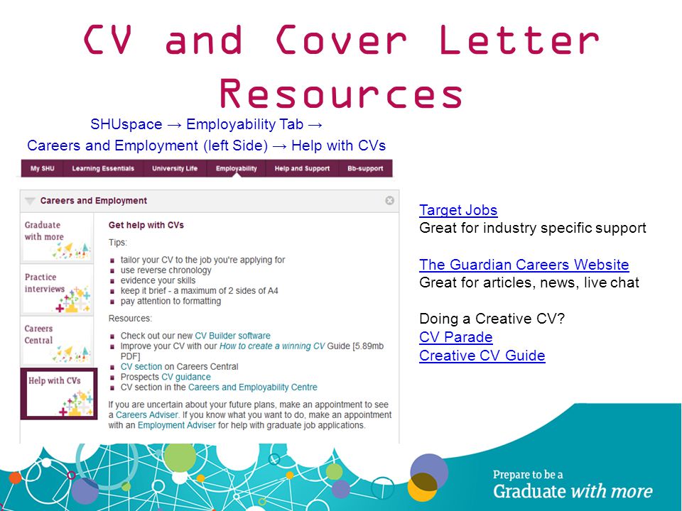 Example CVs and job hunting tools | TARGETjobs