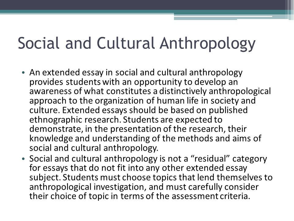 anthropology topics