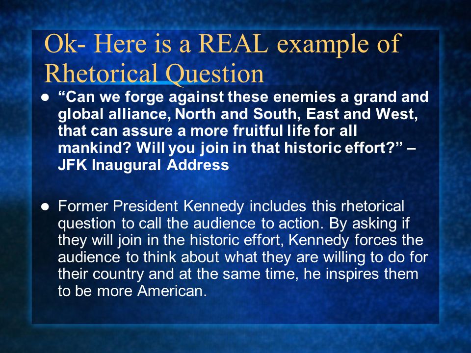 Rhetorical Questions For Essays