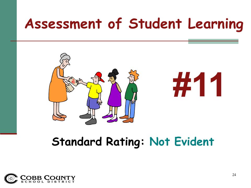 24 Assessment of Student Learning Standard Rating: Not Evident #11