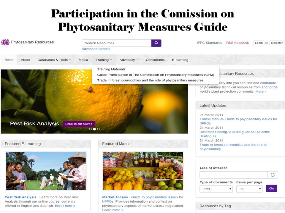 Promoting Competitive and Sustainable Agriculture in the Americas Participation in the Comission on Phytosanitary Measures Guide