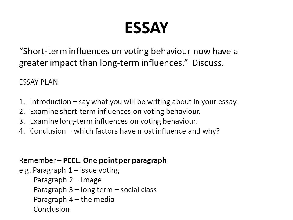 influences on voting behaviour essay
