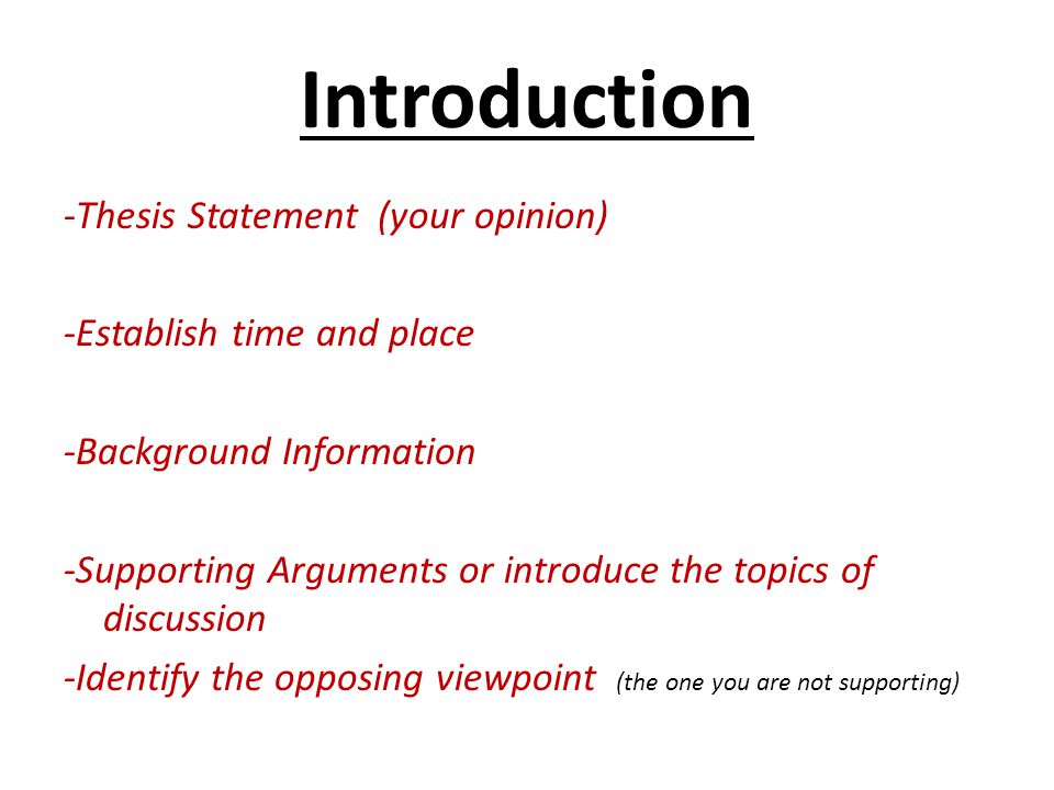 Introduction Thesis