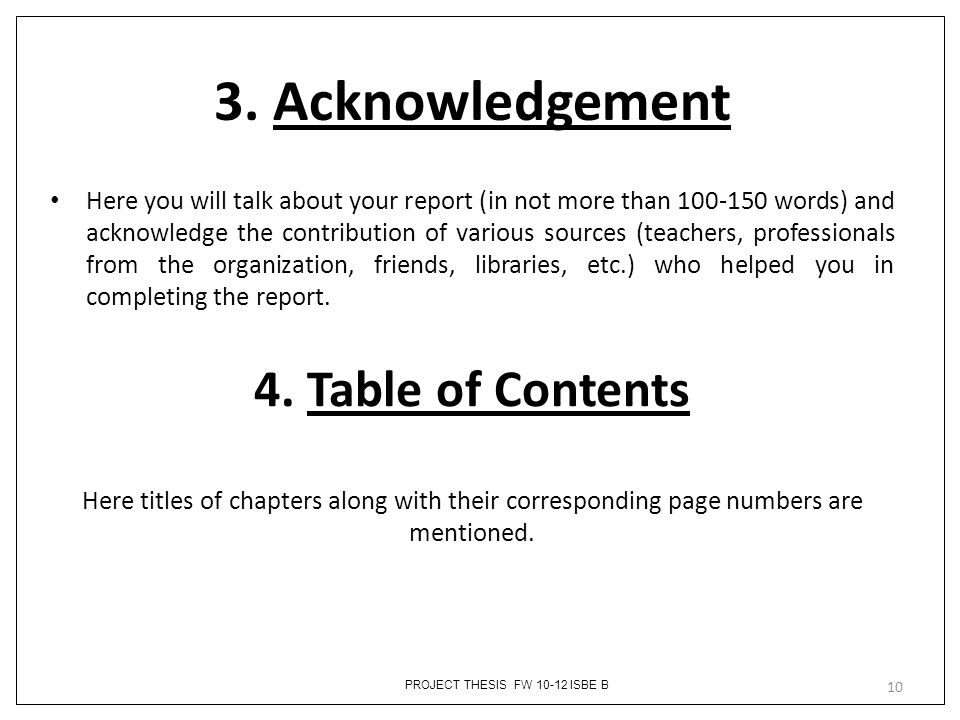 Sample thesis acknowledgment