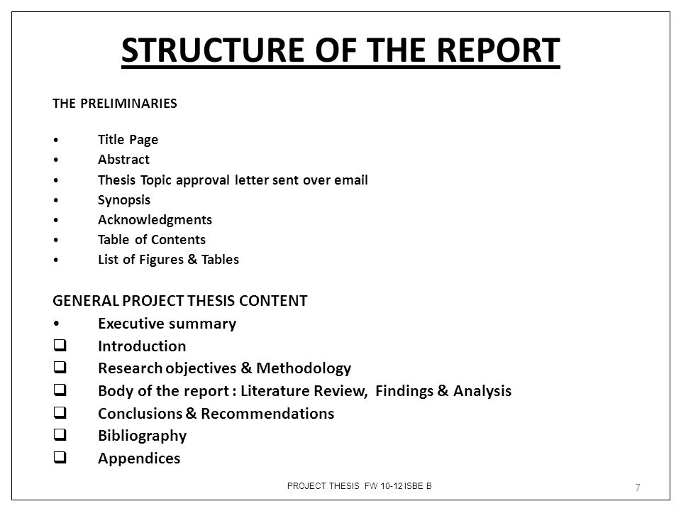 Meaning of dissertation report