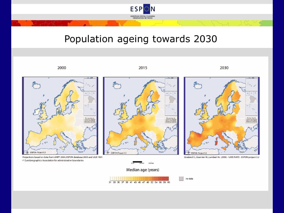 Population ageing towards 2030