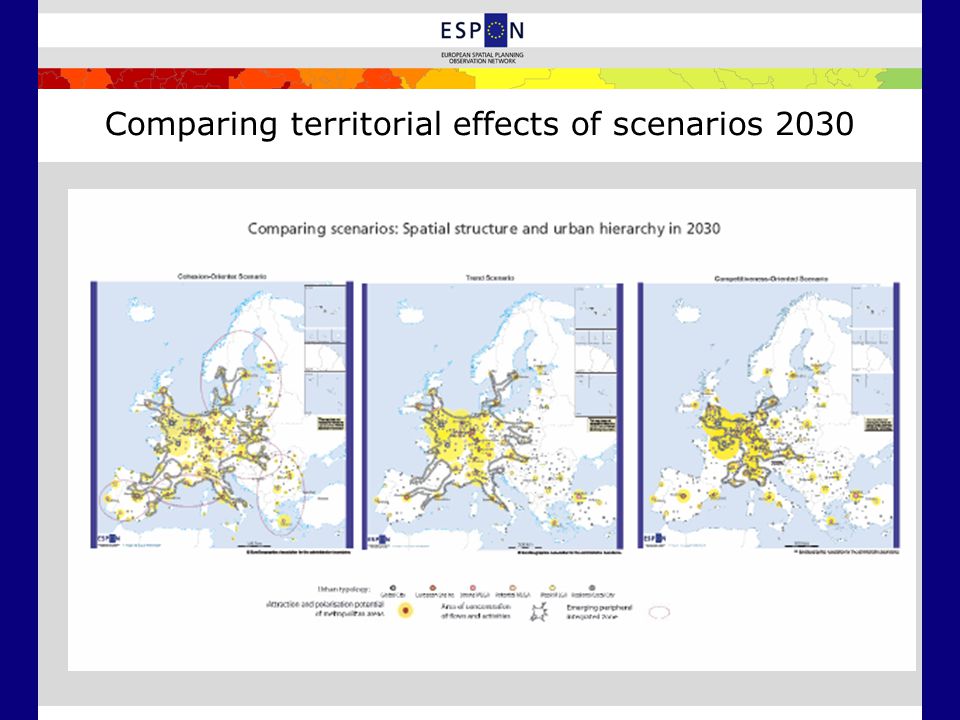 Comparing territorial effects of scenarios 2030