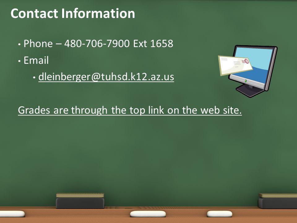 Phone – Ext Grades are through the top link on the web site.