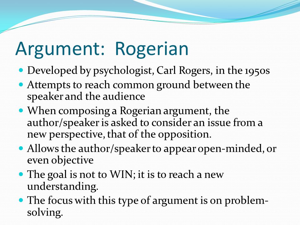 rogerian argument essay examples