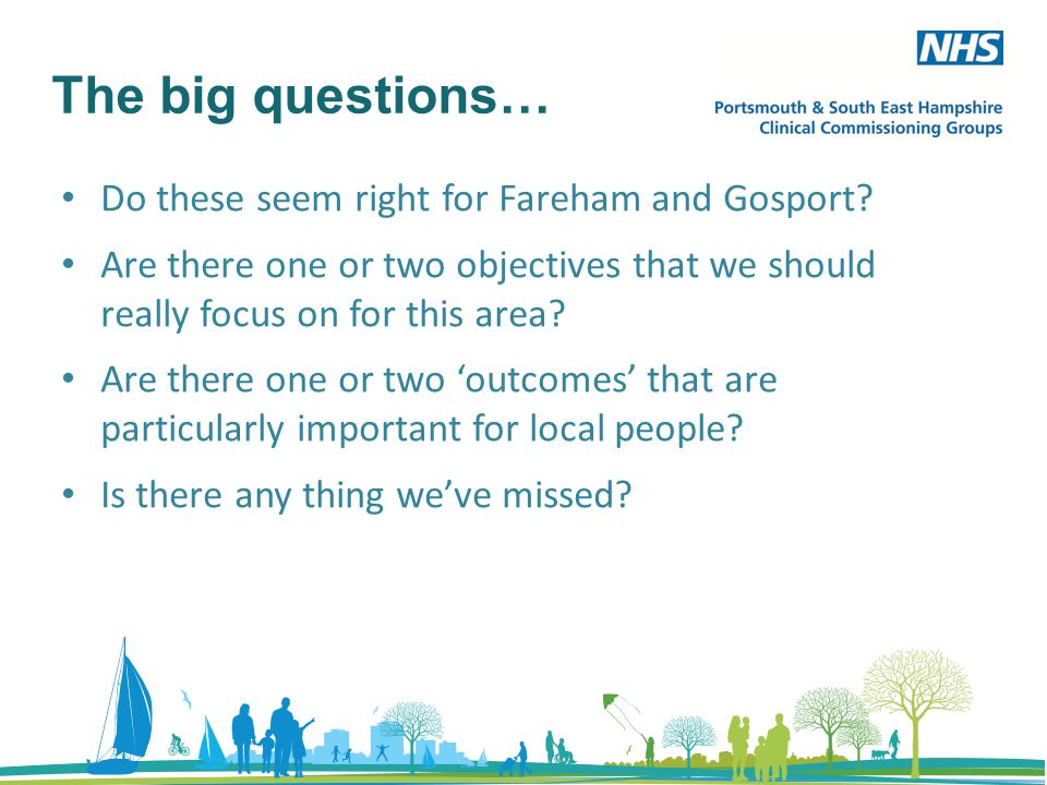 The big questions… Do these seem right for Fareham and Gosport.