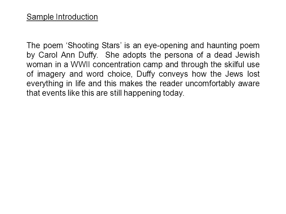 Cheap write my essay shooting stars analysis carol ann duffyt