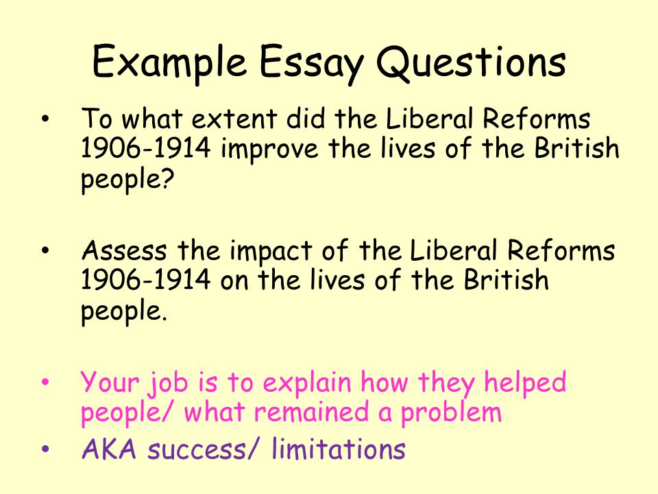 Higher History Extended Essay Example Questions
