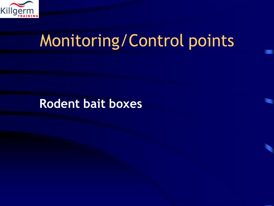 Monitoring/Control points Rodent bait boxes
