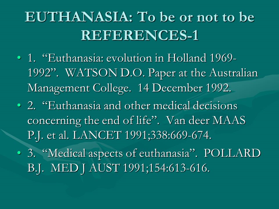 Euthanasia Persuasive Essay
