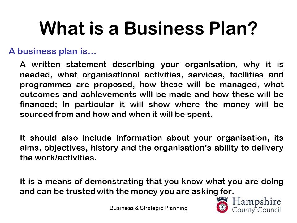 How to develop a strategic business plan