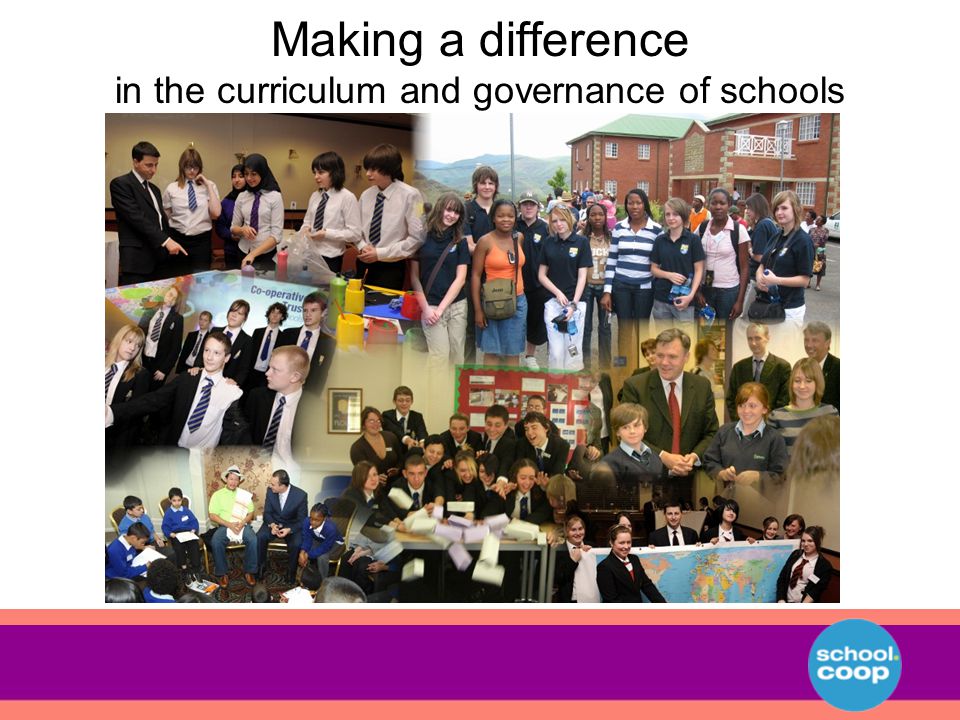 Making a difference in the curriculum and governance of schools