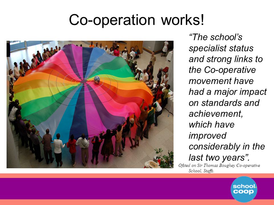 Co-operation works.