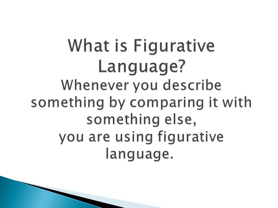 What is Figurative Language.