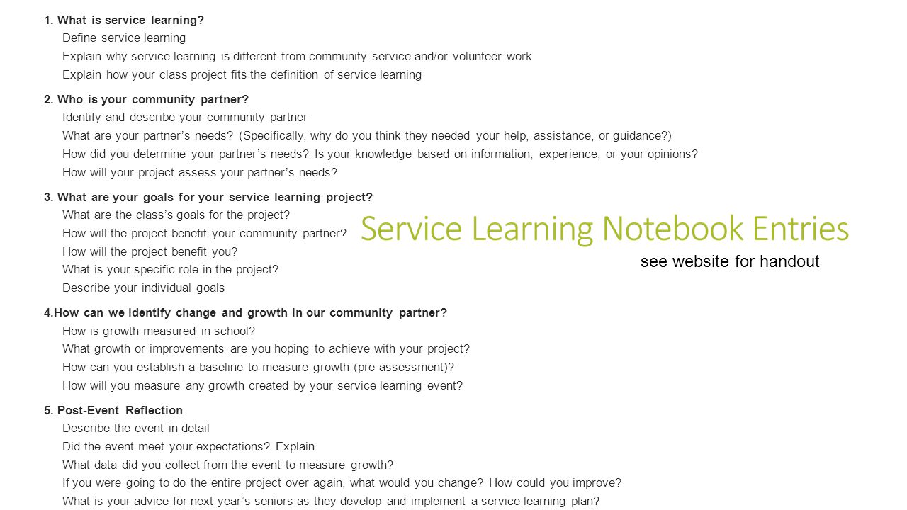 what is service learning